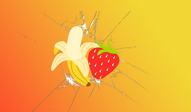 Batido de fresa y plátano para adelgazar con salud